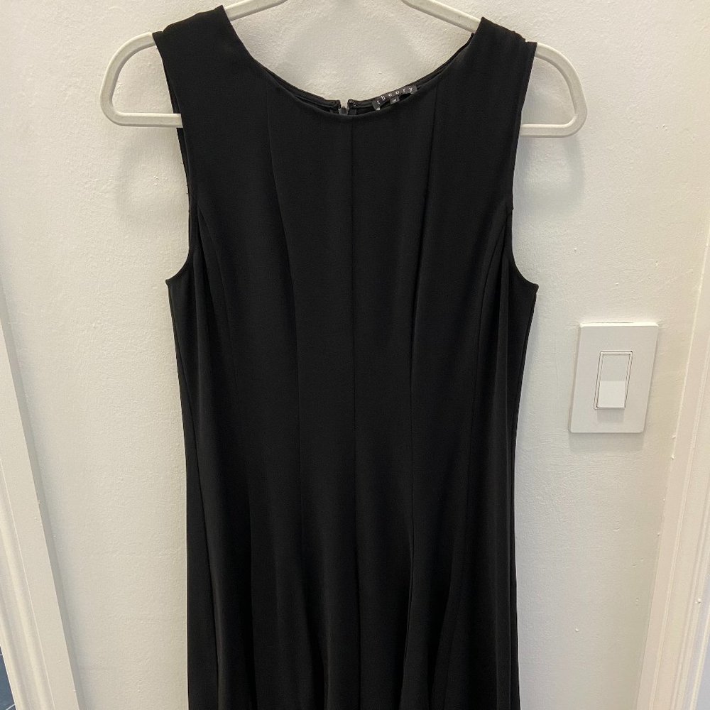 Theory sleeveless Black Flare Dress